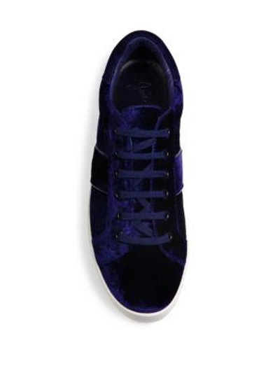 Shop Joie Dakota Velvet Sneakers In Navy