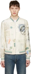 ALEXANDER MCQUEEN Ivory 'Letters From India' Bomber Jacket
