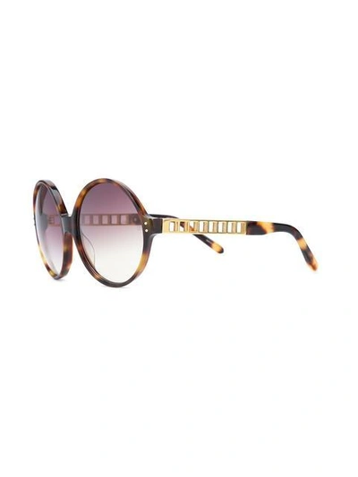 Shop Linda Farrow Oversized Sunglasses - Brown