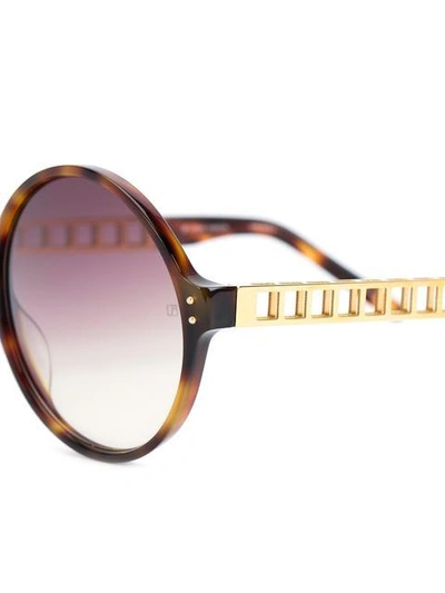 Shop Linda Farrow Oversized Sunglasses - Brown