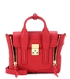 3.1 Phillip Lim / フィリップ リム Pashli Mini Shark-embossed Leather Satchel In Red