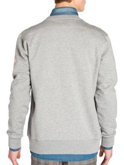 Shop Lanvin Headphone Knitted Sweatshirt In Grey