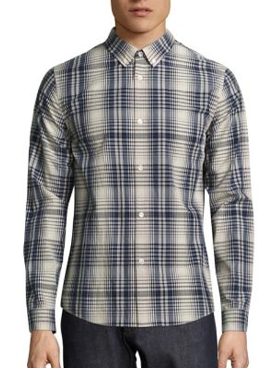 Apc Chemise Button-down Cotton Shirt In Beige