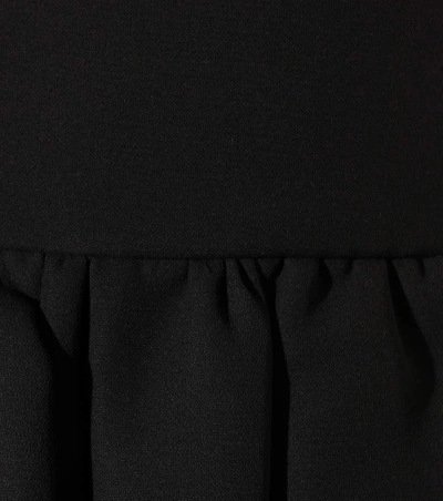 Shop Fendi Embellished Cotton Dress In Black
