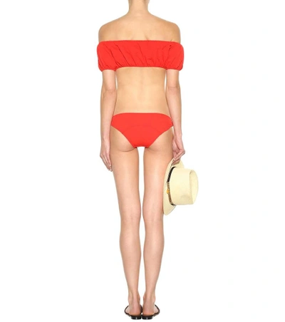 Shop Lisa Marie Fernandez Leandra Seersucker Button Down Bikini