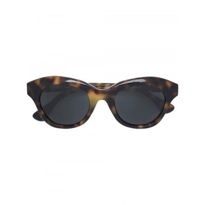 Shop Linda Farrow Dries Van Noten X  Blurred Leopard Print Sunglasses