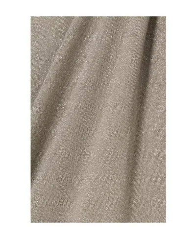 Brunello Cucinelli Metallic Turtleneck Pullover In Brown