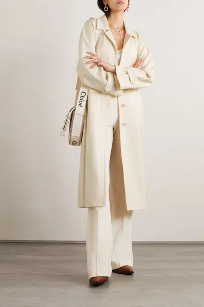 Chloé Lapel Windbreaker In White