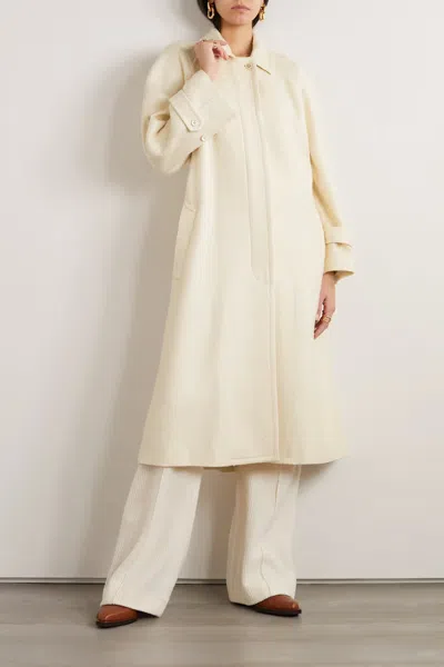 Chloé Lapel Windbreaker In White