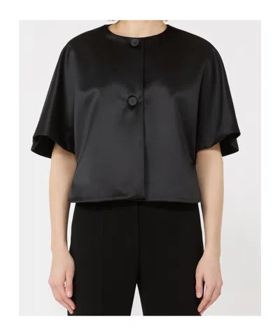 Max Mara Button Jacket In Black