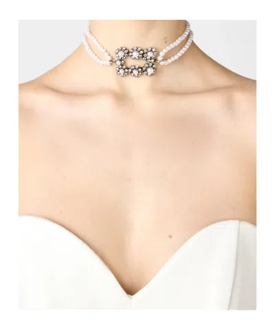 Roger Vivier Efflorescence Choker In Metallic