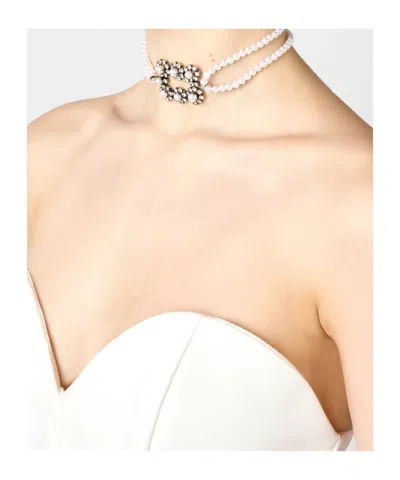 Roger Vivier Efflorescence Choker In Metallic