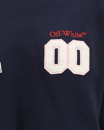 Off-white Royal Patch Crop Sweatshirt In Blue