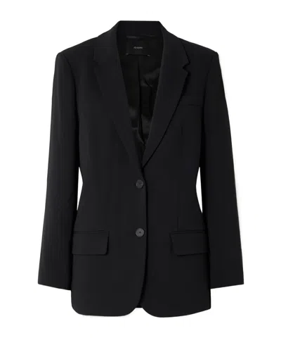 Joseph Womens Black Jackie Single-breasted Stretch-wool Blazer