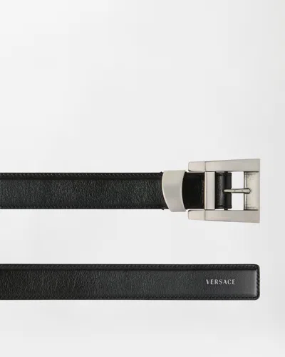 Versace Rectangular-buckle Belt In Purple