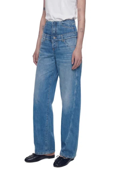 Nvl-garde Double Layer Jeans In Blue
