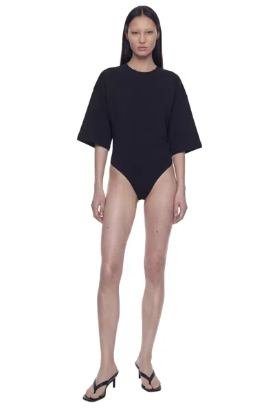 Nvl-garde Oversized T-shirt Bodysuit In Black