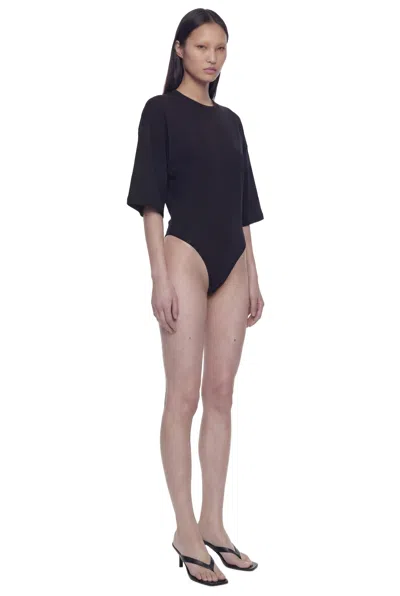 Nvl-garde Oversized T-shirt Bodysuit In Black