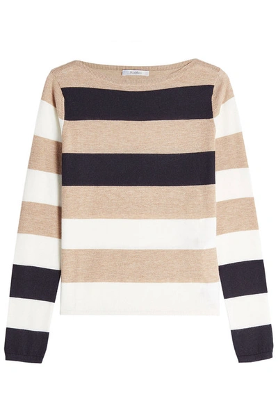 Max Mara Striped Cashmere Pullover In Stripes