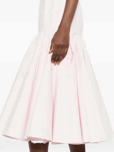 Jacquemus Agave Flared Midi Dress With Square Neckline In Pink
