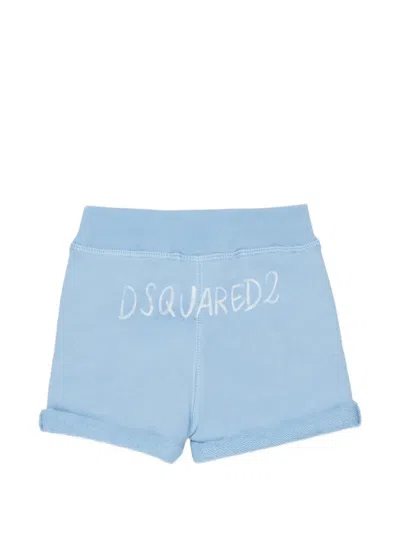 Dsquared2 Drawstring Rolled-hem Shorts In Orange