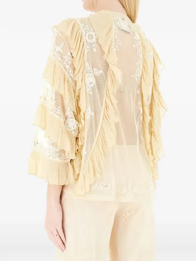 Aniye By Ruffled Jacket In Neutral