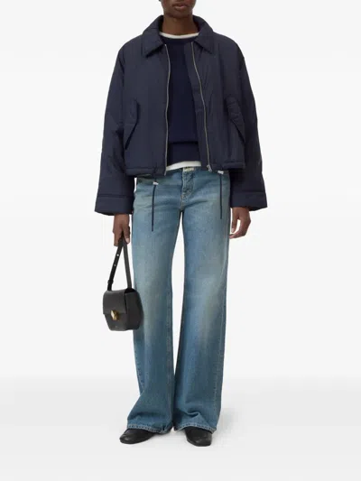 Closed Chest-logo Jacket In Blue