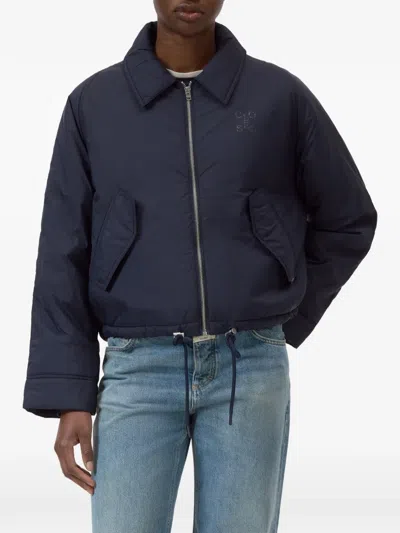 Closed Chest-logo Jacket In Blue