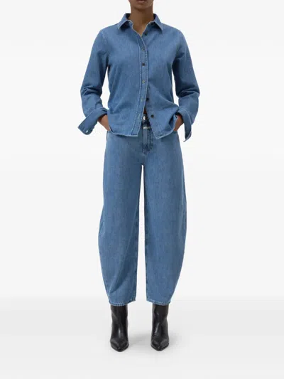 Closed Buttoned Classic Shirt In Blue