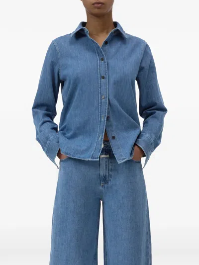 Closed Buttoned Classic Shirt In Blue