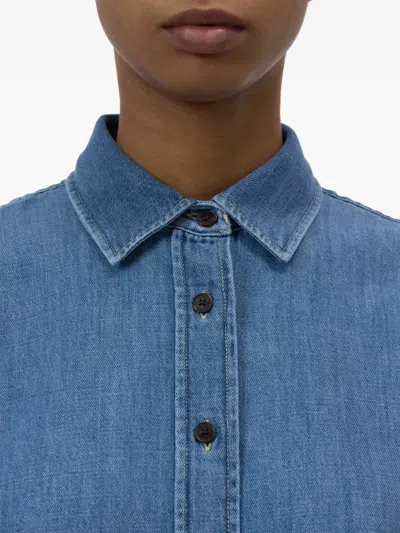 Closed Buttoned Classic Shirt In Blue