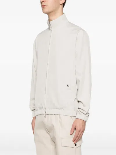 Eleventy Full-zip Jacket In White