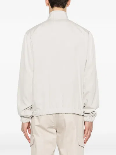 Eleventy Full-zip Jacket In White