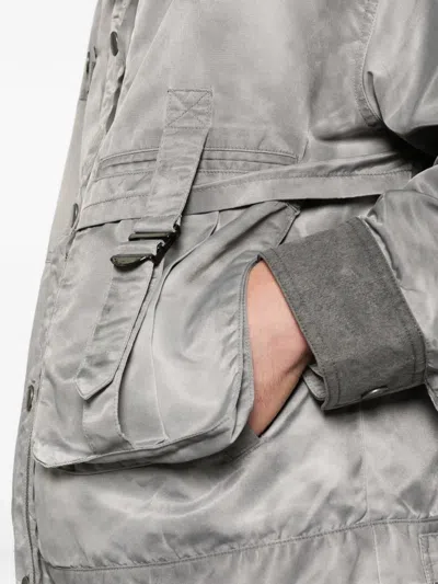 Feng Chen Wang Button-detail Bomber Jacket In Gray