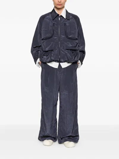 Feng Chen Wang Cargo-pockets Jacket In Blue