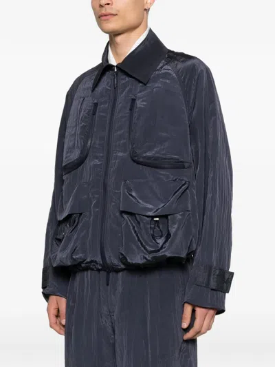 Feng Chen Wang Cargo-pockets Jacket In Blue