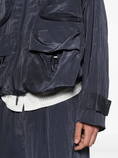 Feng Chen Wang Cargo-pockets Jacket In Blue