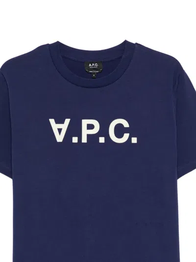 A.p.c. A. P.c. T-shirt Men Color Blue In Blue