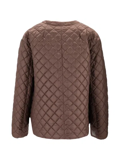 Max Mara Quilted Jacket In Brown