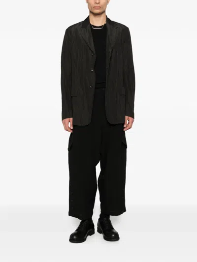 Masnada Patterned Blazer In Black