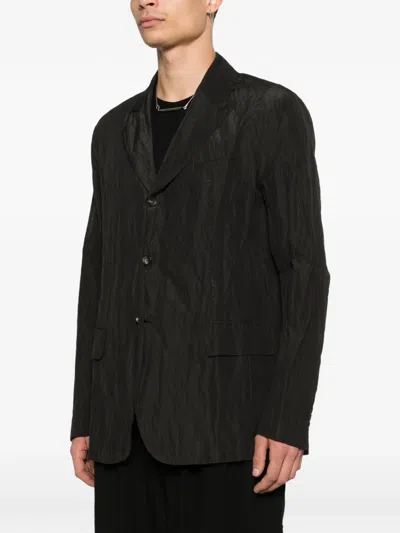Masnada Patterned Blazer In Black