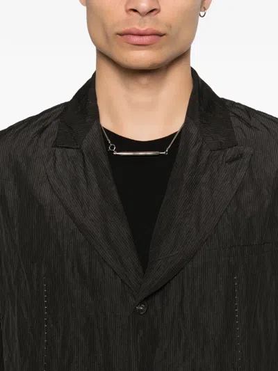 Masnada Patterned Blazer In Black