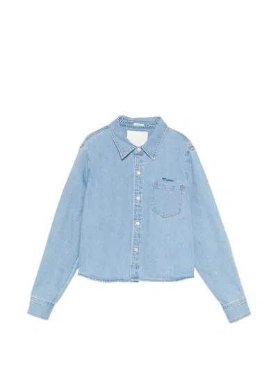 Mother Denim Honor Roll Shirt In Blue