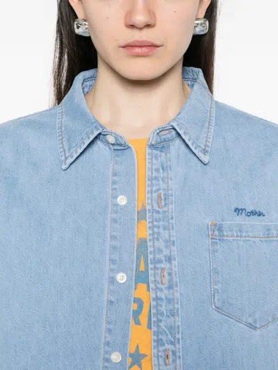 Mother Denim Honor Roll Shirt In Blue