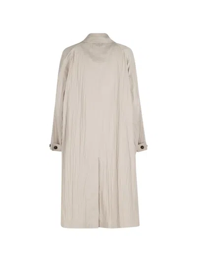 Tela Vischio Buttoned Coat In Neutral