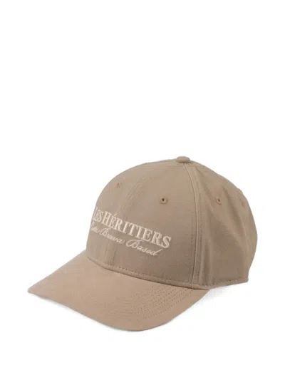 Les Héritiers Logo-embroidery Baseball Cap In Pattern