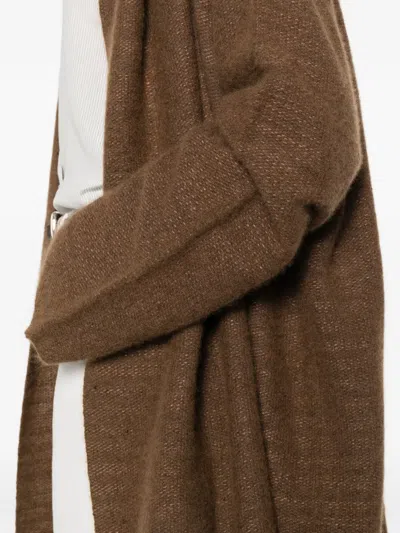 The Row Novaan Open-front Coat In Brown