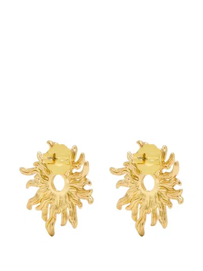 Oceanus Sunburst Stud Earrings In Pink