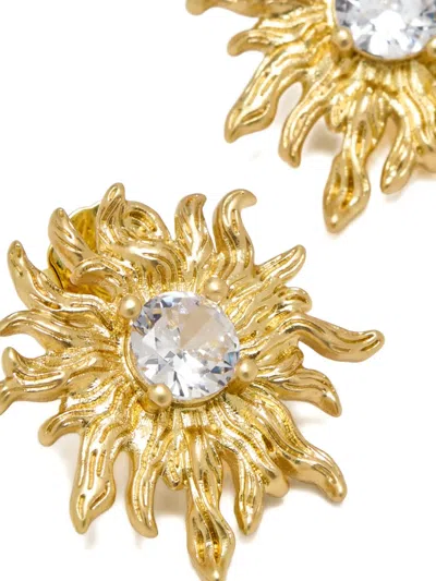 Oceanus Sunburst Stud Earrings In Pink