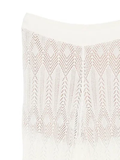 Liu •jo Open-work Trousers In Red